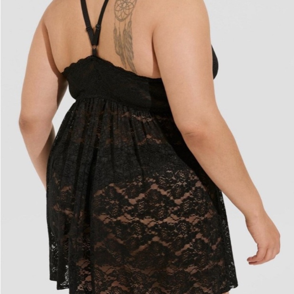 Torrid Black Lace Chemise